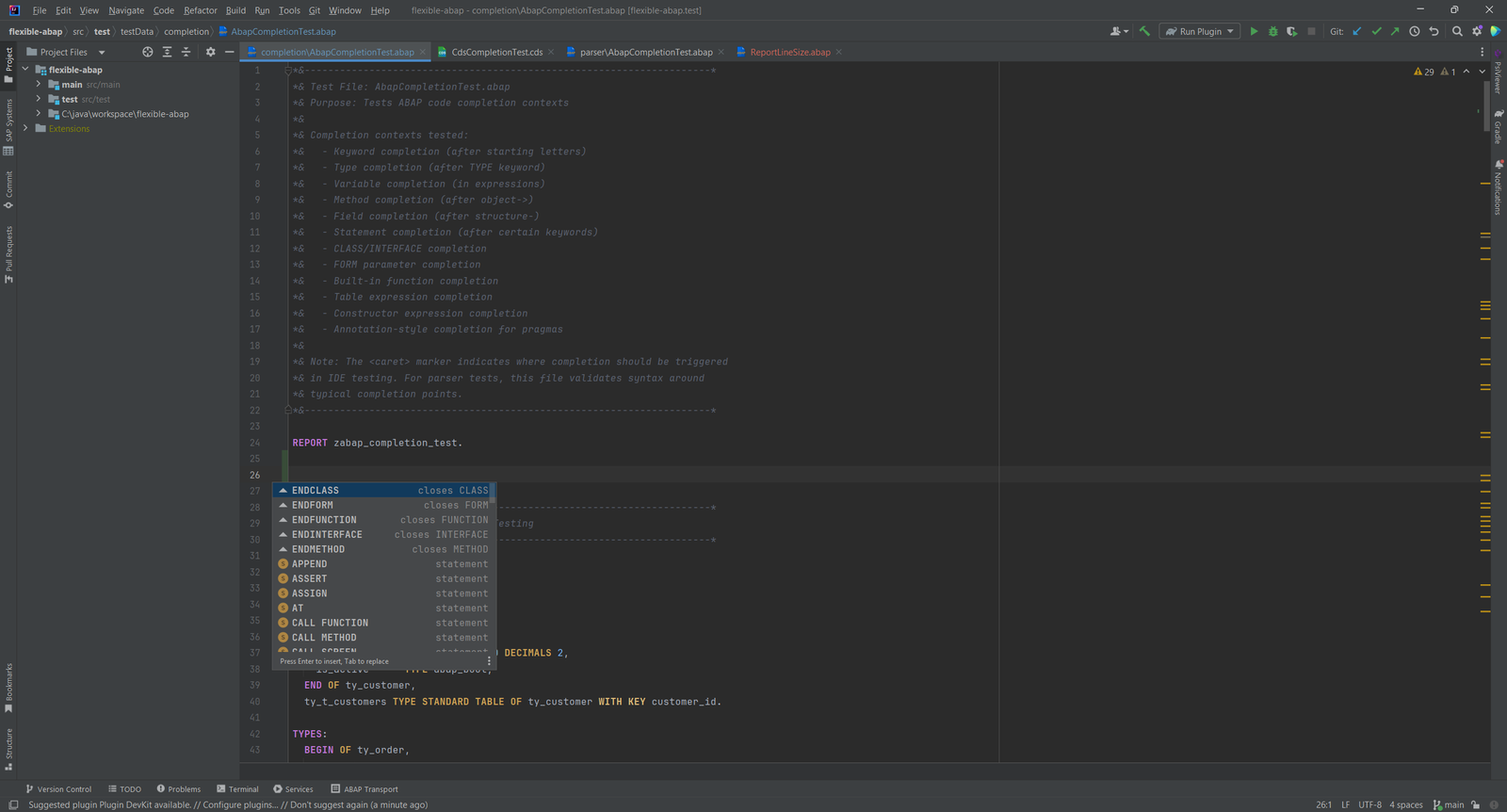 Annotation-Vervollständigung in einer CDS-View mit @AbapCatalog-Einträgen wie buffering.status und compiler.compareFilter