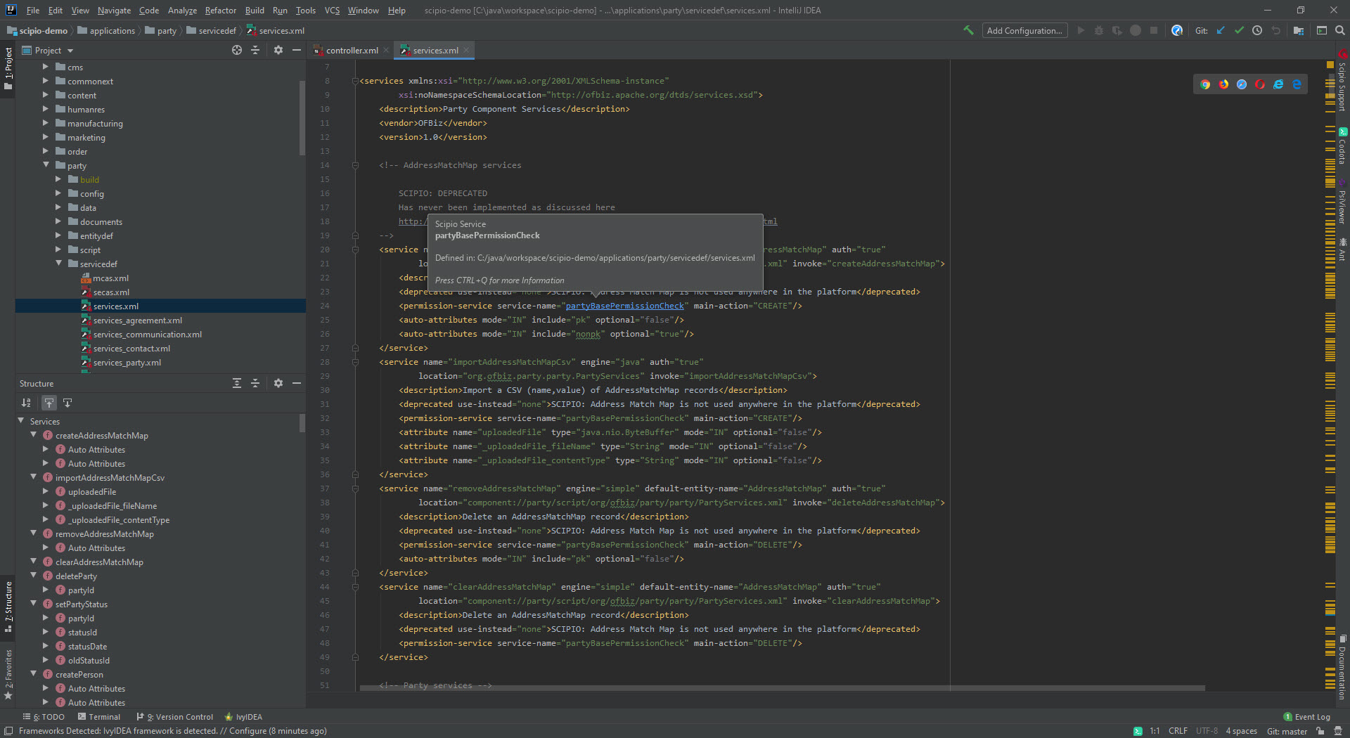 Scipio ERP Hover-Dokumentation
