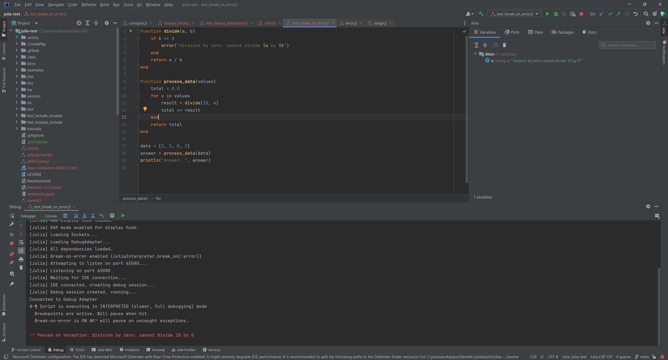 Integrated REPL