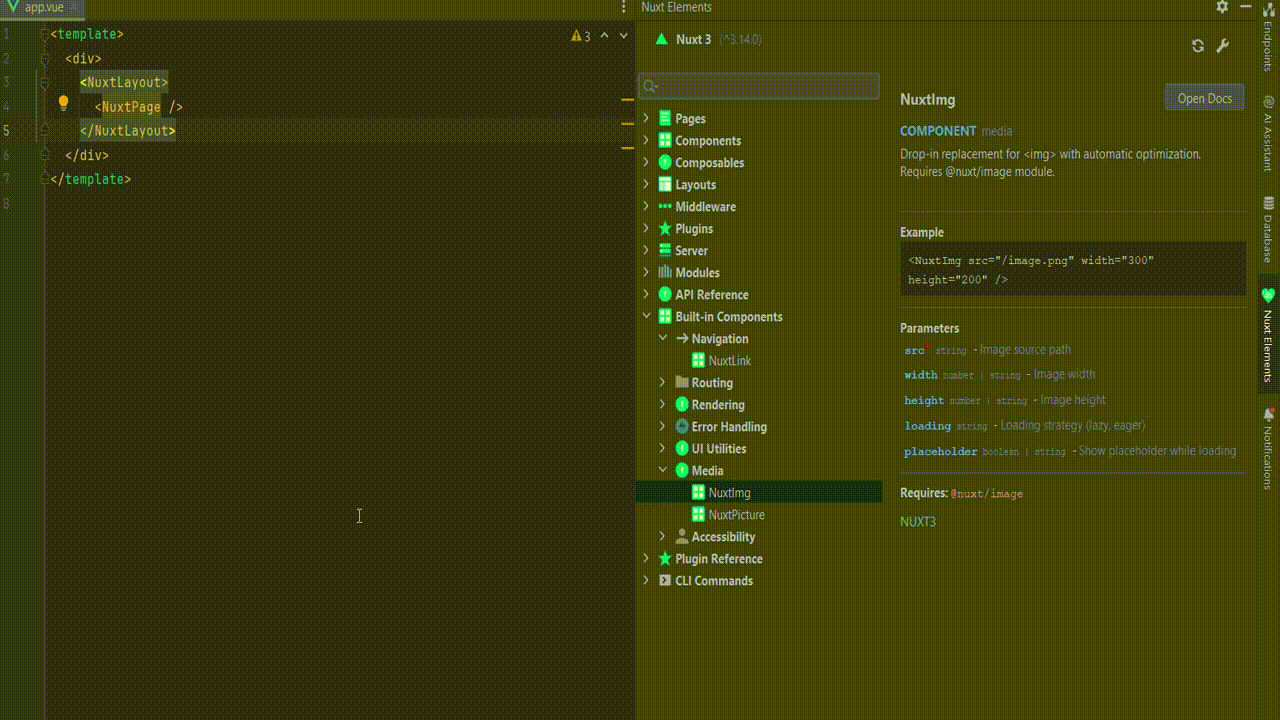 Nuxt.js Auto Completion