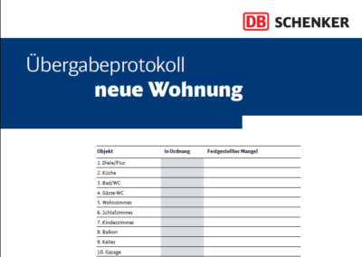 DB Schenker – Umzugsformulare