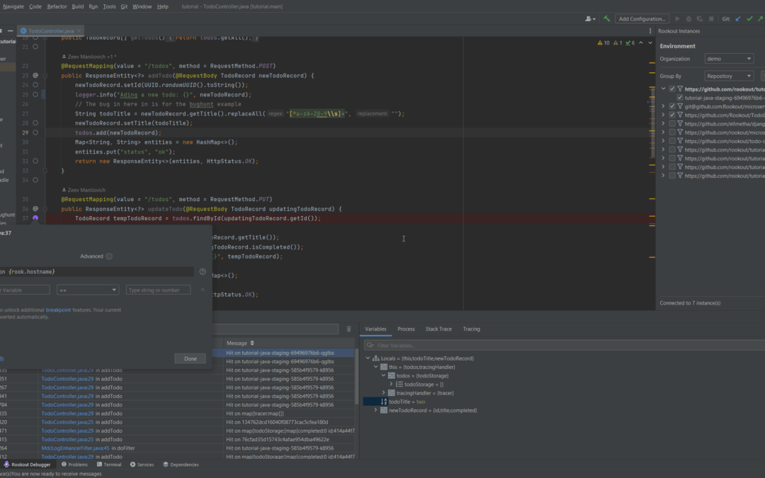 Rookout – JetBrains IDE Integration