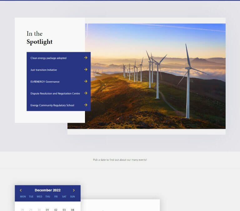 Energy Community – Website Weiterentwicklung