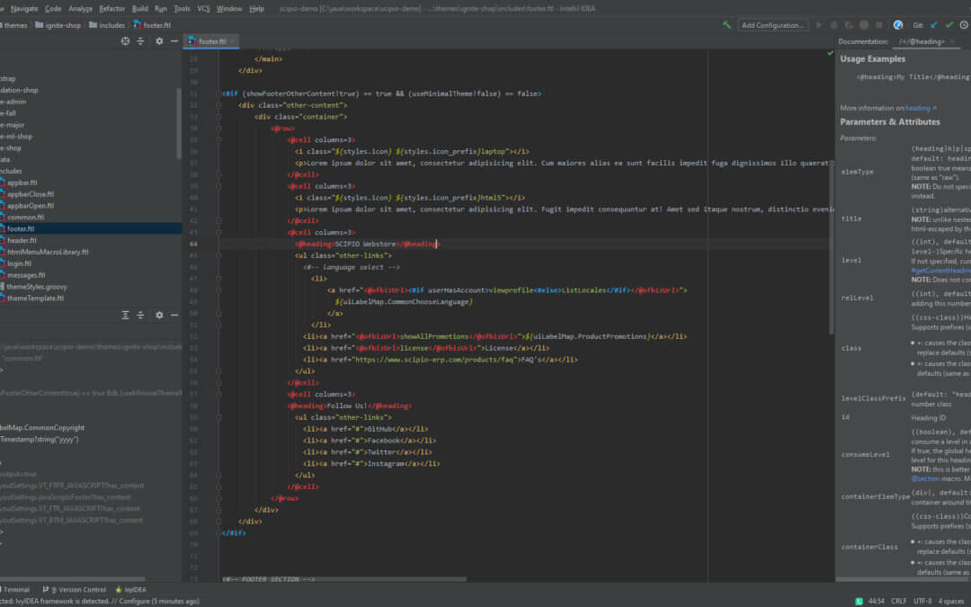 Scipio ERP IntelliJ Plugin